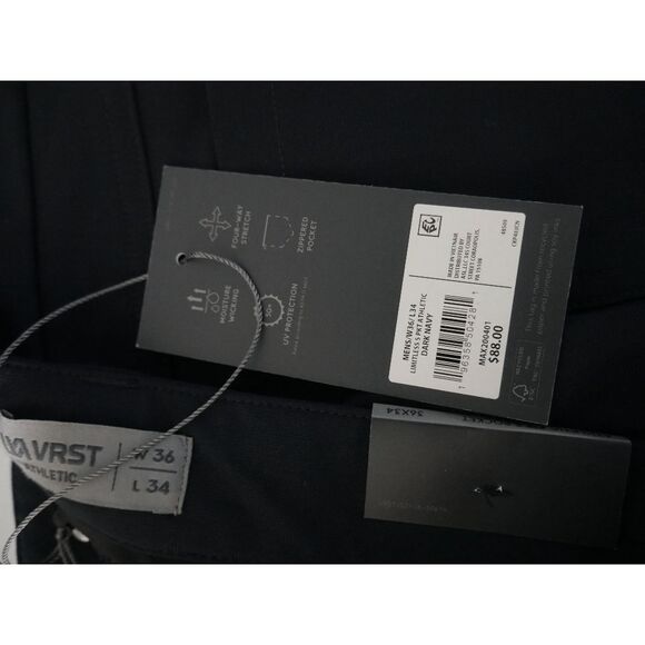 VRST Men's Limitless Performance Athletic Fit 5 Pocket Pant Navy 36X34 - Picture 8 of 9